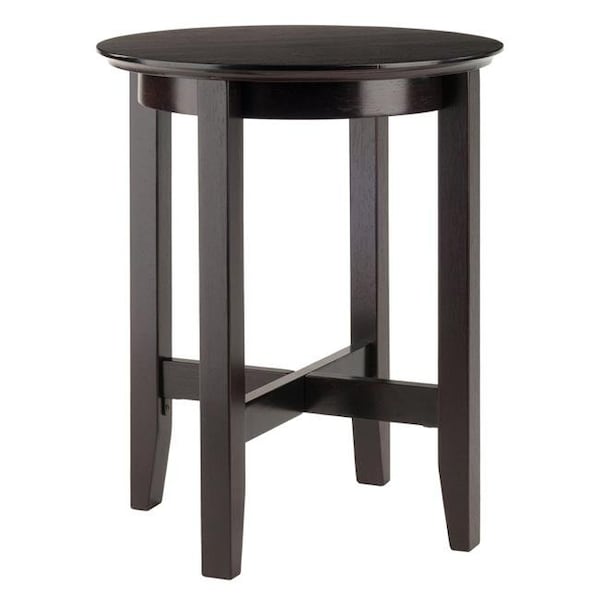Winsome Wood 92118 Toby End Table; Espresso - 21.9 in. x 18 in. dia. 92118 - main